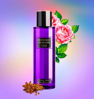 Aoura London Womens Midnight Passion Body Mist Fragrance Spray 220ml