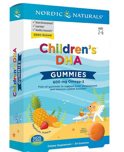 Nordic Naturals Children's DHA Gummies, 600mg - 30 gummies-child and baby-omega-3-supplement