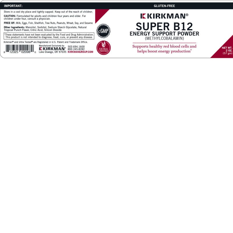 Proszek skoncentrowany metylokokobalaminą, 57G - Kirkman Laboratories