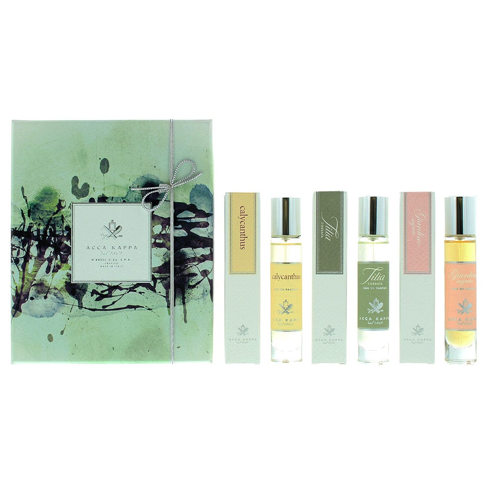 Acca Kappa Eau de Parfum Gift Set : Calycanthus 15ml - Giardino Segreto 15ml - Tilia Cordata 15ml - Welzo