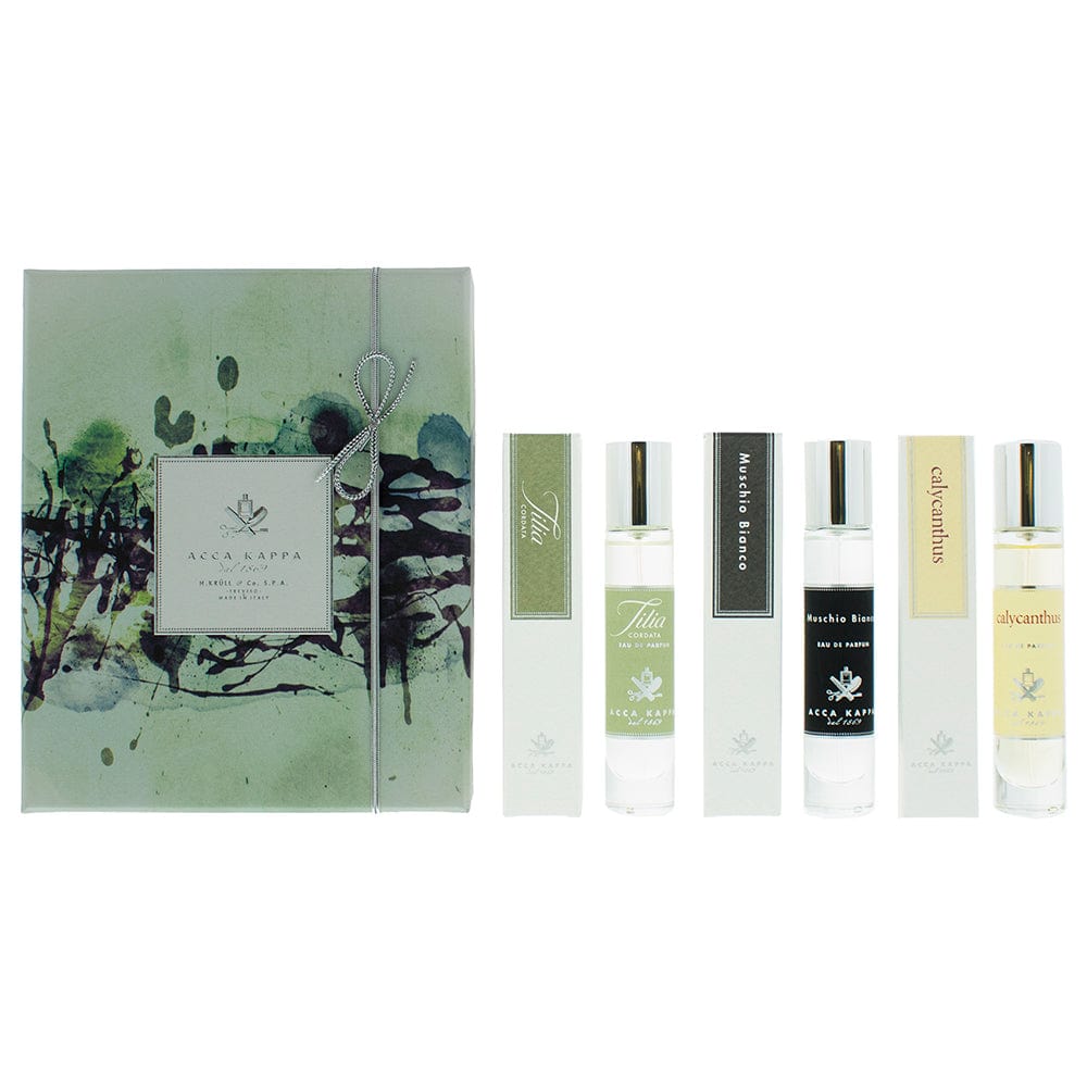 Acca Kappa Eau de Parfum Gift Set : Calycanthus 15ml - White Moss 15ml - Tilia Cordata 15ml - Welzo