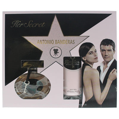 Antonio Banderas Her Secret 2 Piece Set - Eau De Toilette 50ml - Body Lotion 100ml - Welzo