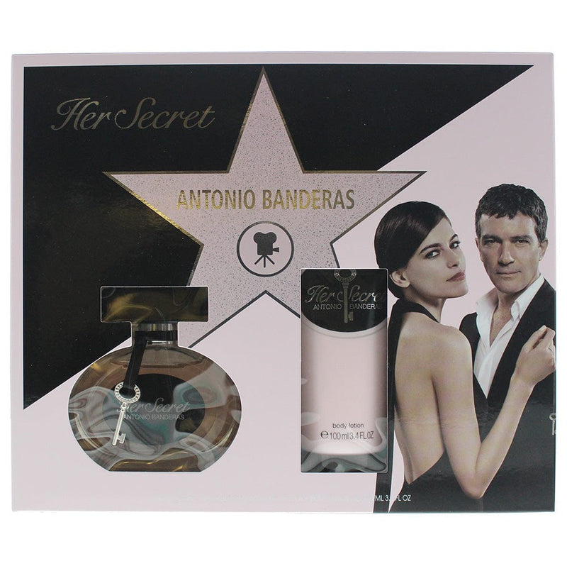 Antonio Banderas Her Secret 2 Piece Set - Eau De Toilette 50ml - Body Lotion 100ml - Welzo