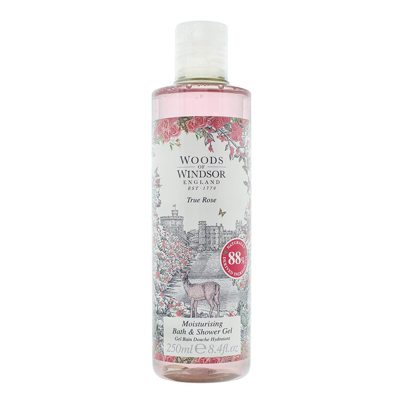 Woods Of Windsor True Rose Bath & Shower Gel 250ml - Welzo