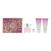 Versace Bright Crystal 4 Piece Gift Set: Eau de Toilette 90ml - Shower Gel 100ml - Body Lotion 100ml - Eau de Toilette 5ml - Welzo