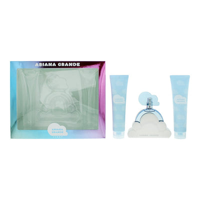 Ariana Grande Cloud 3 Piece Gift Set: Eau De Parfum 100ml - Body Souffle 100ml - Bath & Shower Gel 100ml - Welzo