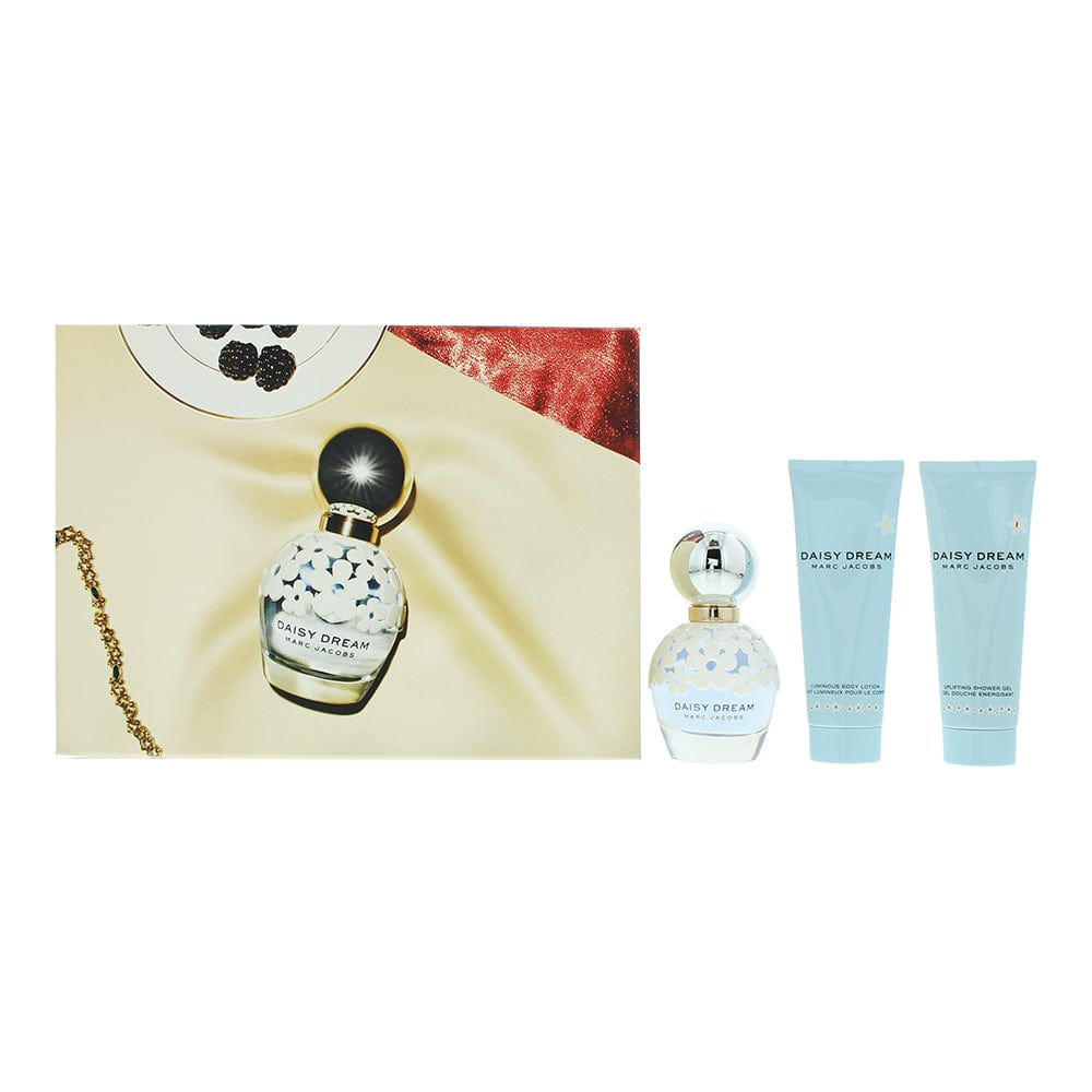 Marc Jacobs Daisy Dream 3 Piece Gift Set: Eau De Toilette 50ml - Body Lotion 75ml - Shower Gel 75ml - Welzo