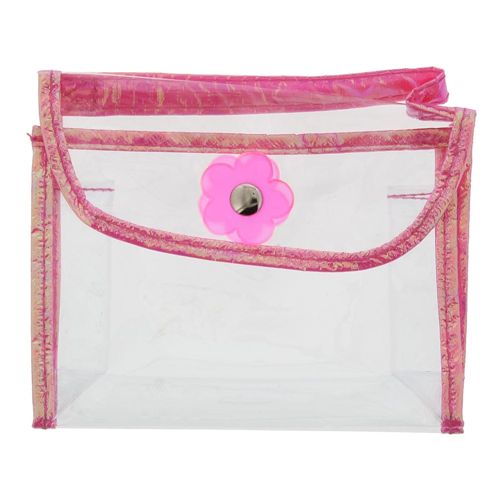 Bags Unlimited Clear Bag With Pink Flower - Welzo