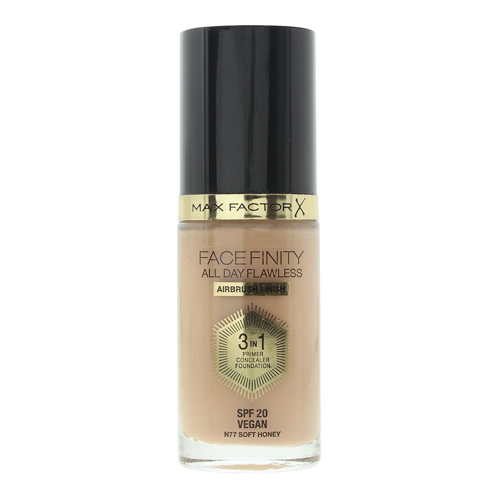 Max Factor Face Finity All Day Flawless 3 In 1 77 Soft Honey Foundation 30ml - Welzo