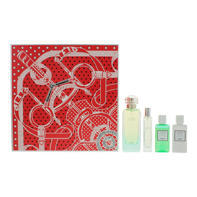 Hermes Un Jardin Sur Le Nil 4 Piece Gift Set: Eau de Toilette 100ml - Eau de Toilette 15ml - Body Lotion 40ml - Shower Gel 40ml - Welzo