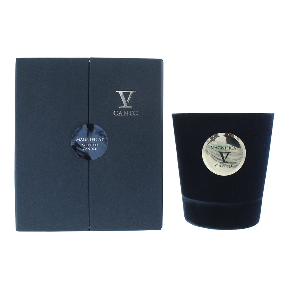 V Canto Magnificat Flocked Glass Candle 250ml - Welzo