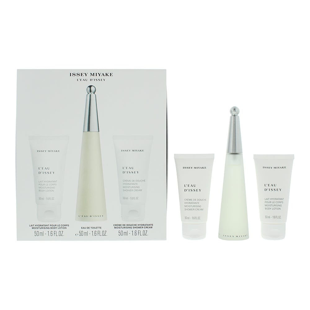 Issey Miyake Eau D'issey 3 Piece Gift Set: Eau de Toilette 50ml - Body Lotion 50ml - Shower Cream 50ml - Welzo