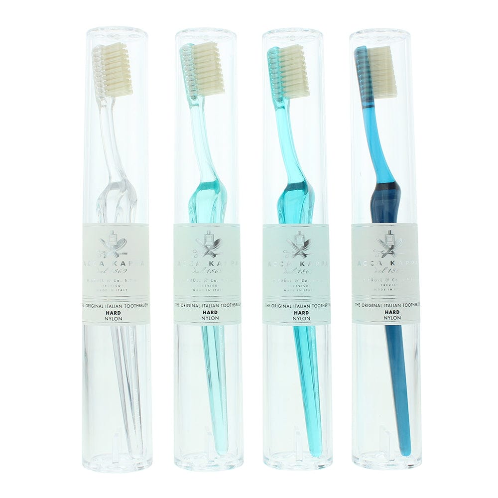 Acca Kappa Lympio Ocean Blue Nylon Hard Toothbrush - Welzo