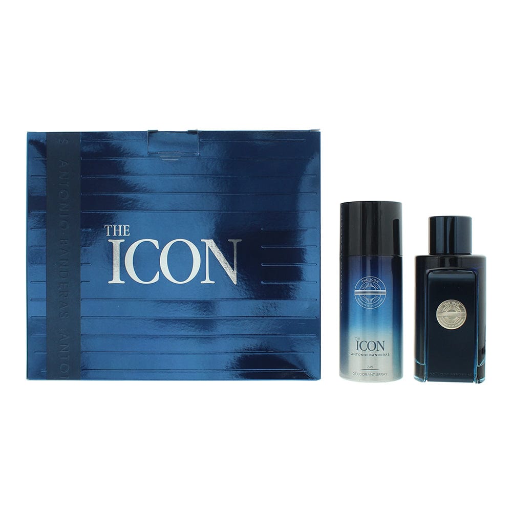 Antonio Banderas The Icon 2 Piece Gift Set: Eau de Toilette 100ml - Deodorant Spray 150ml - Welzo
