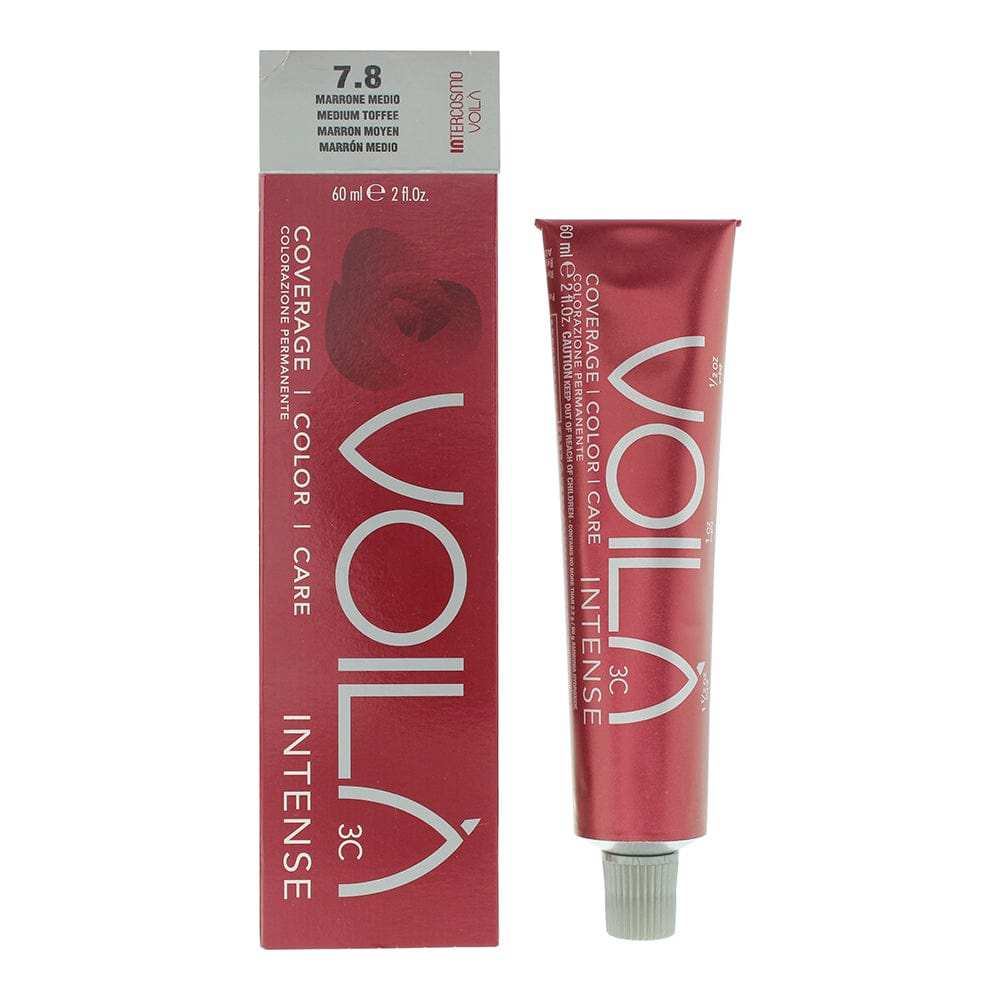 Intercosmo Voilà 3C Intense 7.8 Medium Toffee Hair Colour 60ml - Welzo