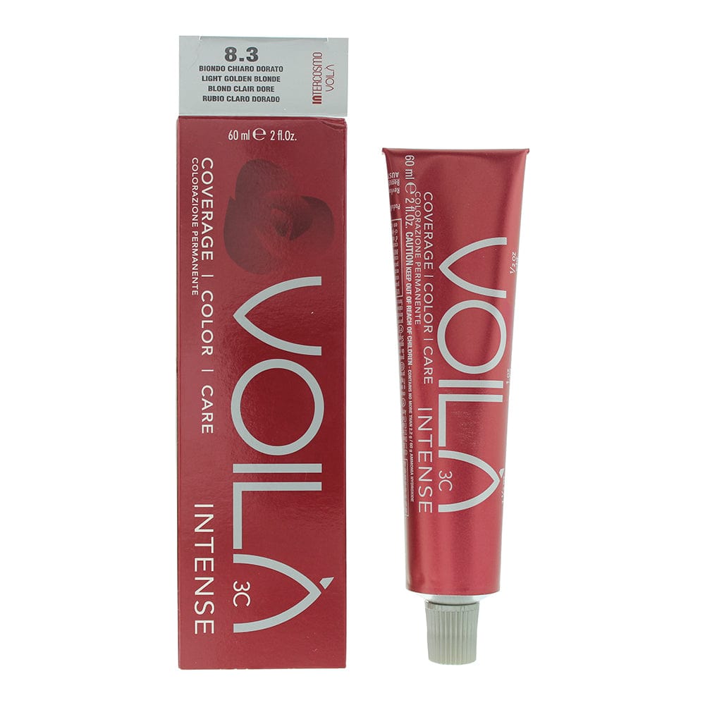 Intercosmo Voilà 3C Intense 8.3 Light Golden Blonde Hair Colour 60ml - Welzo