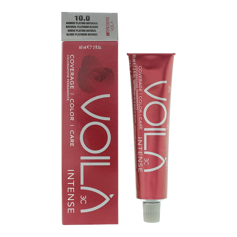 Intercosmo Voilà 3C Intense 10.0 Natural Platinum Blonde Hair Colour 60ml - Welzo