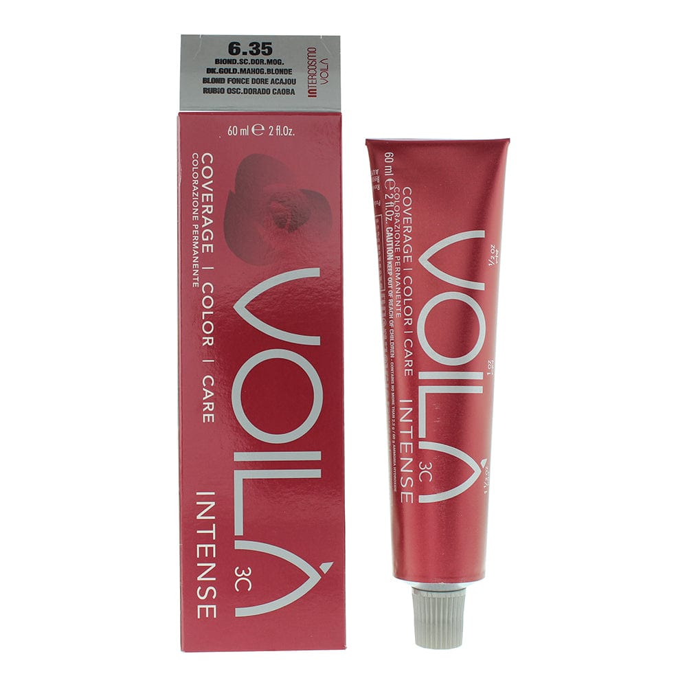 Intercosmo Voilà 3C Intense 6.35 Dark Golden Mahogany Blonde Hair Colour 60ml - Welzo