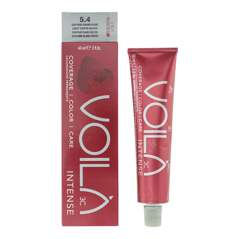 Intercosmo Voilà 3C Intense 5.4 Light Copper Brown Hair Colour 60ml - Welzo