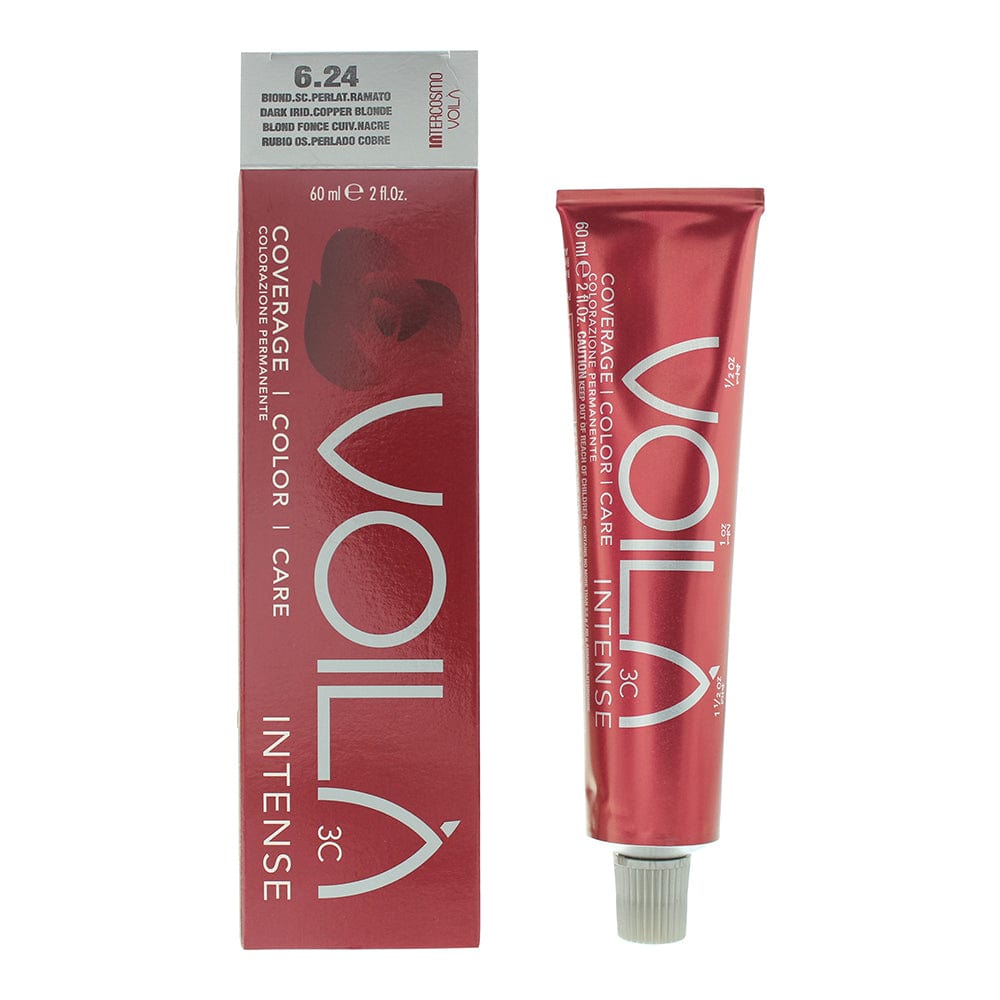 Intercosmo Voilà 3C Intense 6.24 Dark Iridescent Copper Blonde Hair Colour 60ml - Welzo