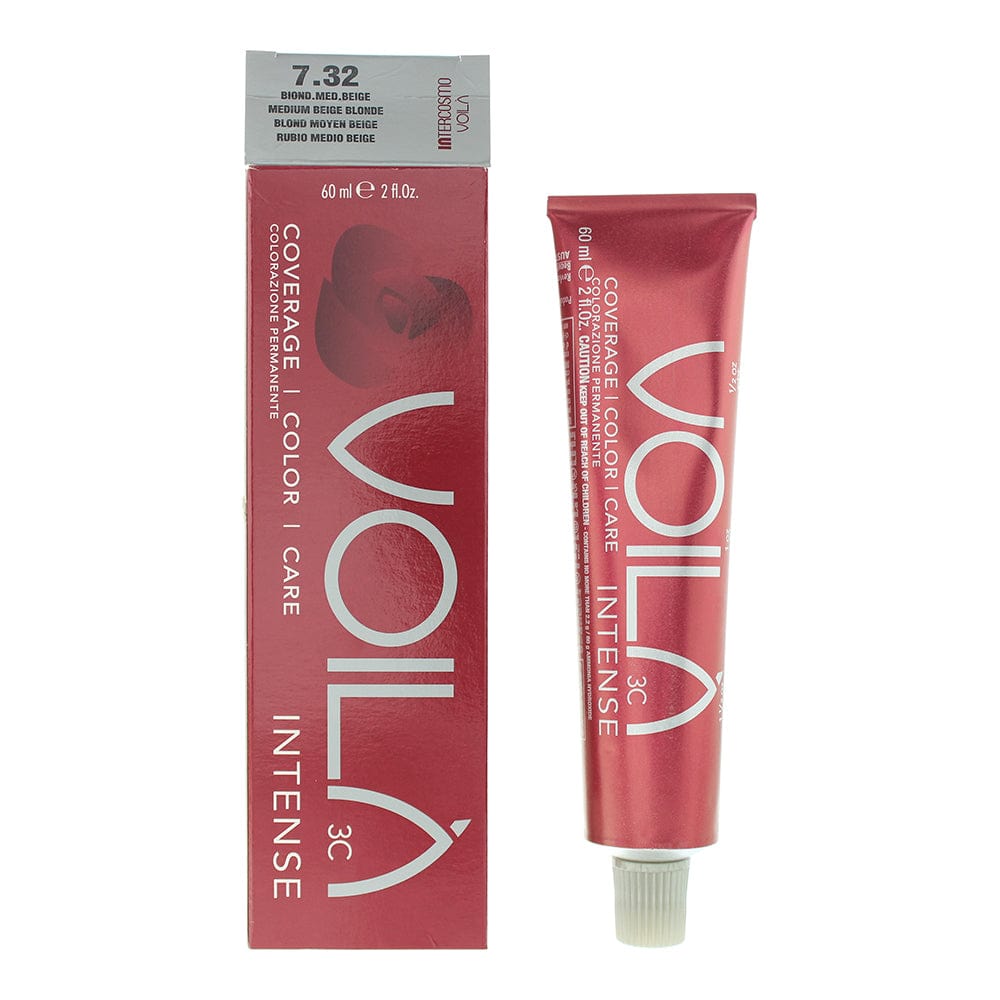 Intercosmo Voilà 3C Intense 7.32 Medium Beige Blonde Hair Colour 60ml - Welzo