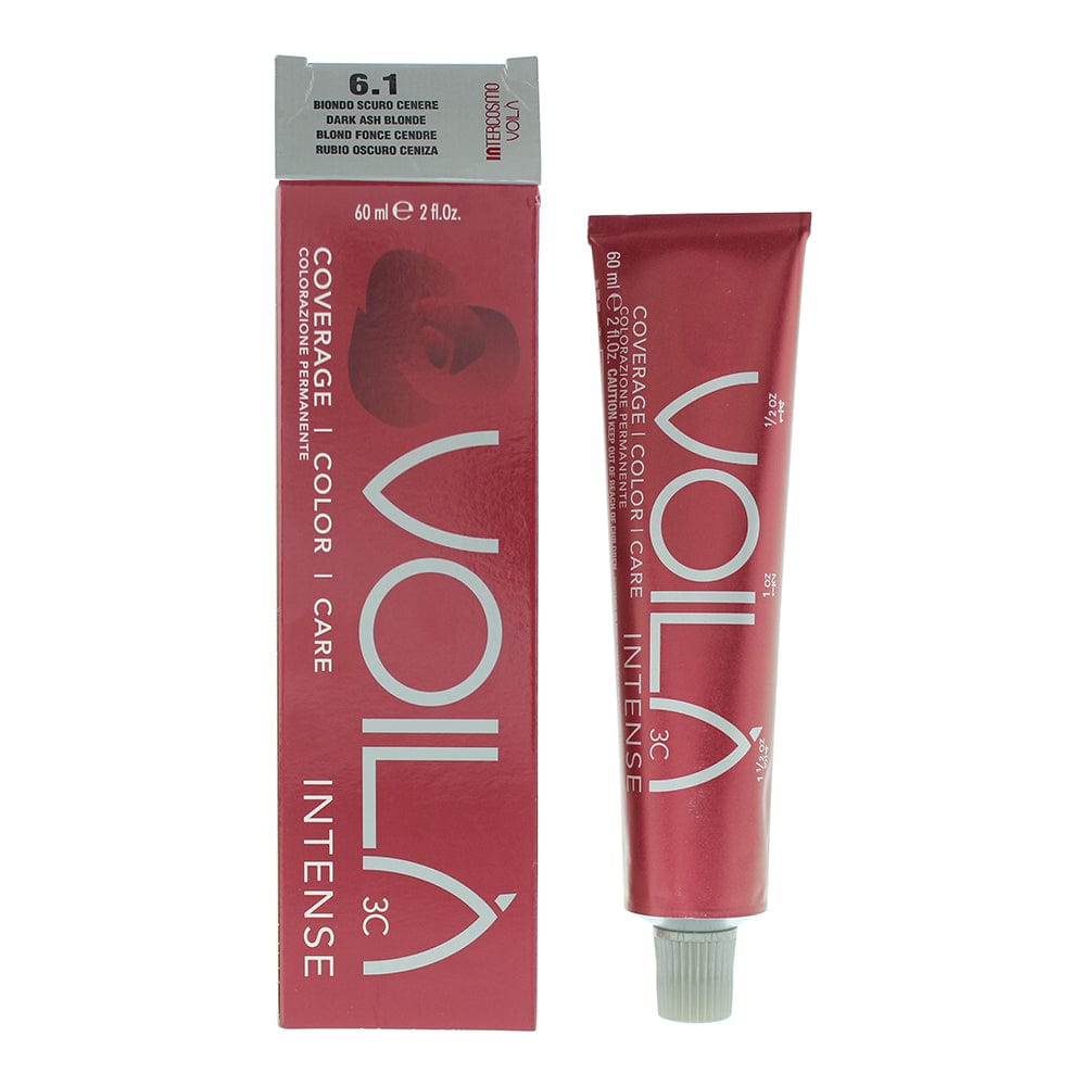 Intercosmo Voilà 3C Intense 6.1 Dark Ash Blonde Hair Colour 60ml - Welzo