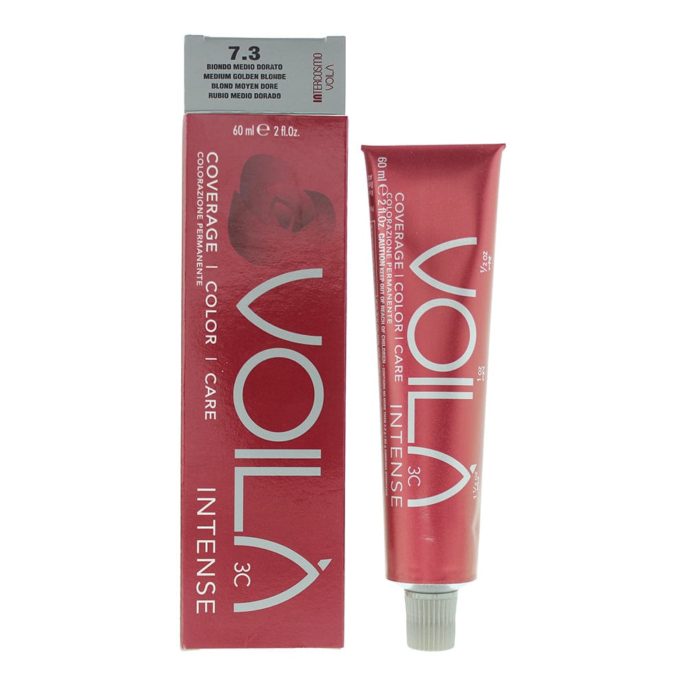 Intercosmo Voilà 3C Intense 7.3 Medium Golden Blonde Hair Colour 60ml - Welzo