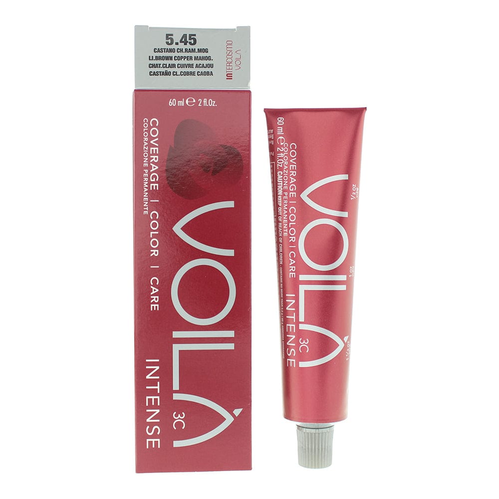 Intercosmo Voilà 3C Intense 5.45 Light Brown Copper Mahogany Hair Colour 60ml - Welzo