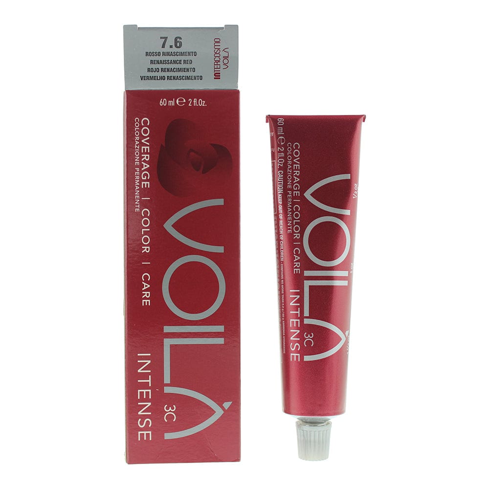 Intercosmo Voilà 3C Intense 7.6 Renaissance Red Hair Colour 60ml - Welzo