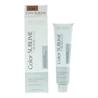 Revlon Color Sublime 7.34 Medium Gold Copper Blonde Hair Colour 75ml - Welzo