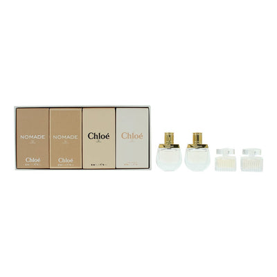 Chloé Mini 4 Piece Gift Set: Chloé Eau de Parfum 5ml - Nomade Eau de Parfum 5ml - Nomade Eau de Toilette 5ml - Rose Tangerine Eau de Toilette 5ml - Welzo