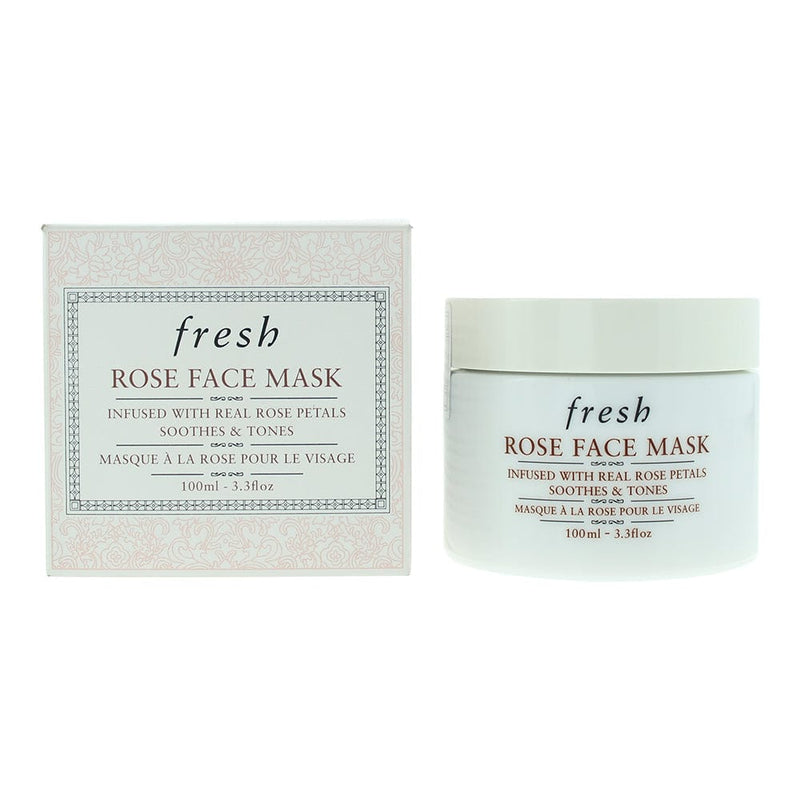 Fresh Rose Face Mask Infused with Real Rose Petals Soothes and Tones 100ml - Welzo