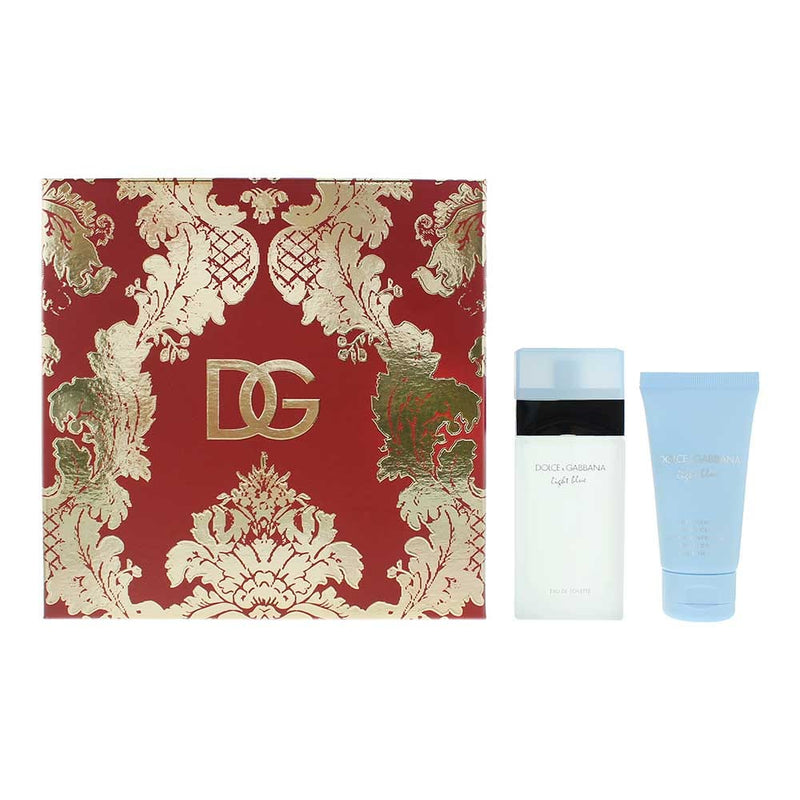 Dolce & Gabbana Light Blue 2 Piece Gift Set: Eau de Toilette 50ml - Body Cream 50ml - Welzo