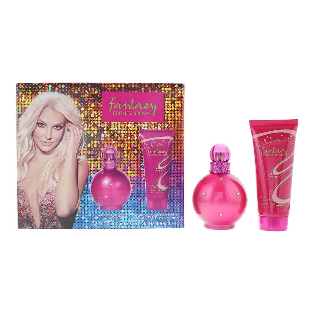 Britney Spears Fantasy 2 Piece Gift Set: Eau de Parfum 100ml - Body Souffle 100ml - Welzo