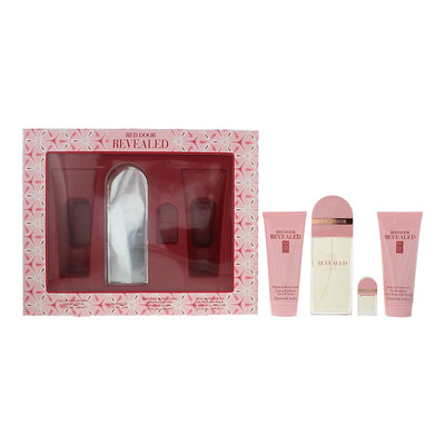 Elizabeth Arden Red Door Revealed 4 Piece Gift Set: Eau de Parfum 100ml & 5ml - Body Lotion 100ml - Bath And Shower Gel 100ml - Welzo