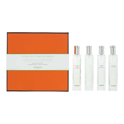 Hermes Un Jardin 4 Piece Gift Set: Un Jardin a Cythere Eau de Toilette 15ml -Un Jardin Sur Le Nil Eau de Toilette 15ml - Le Jardin de Monsieur Li Eau - Welzo