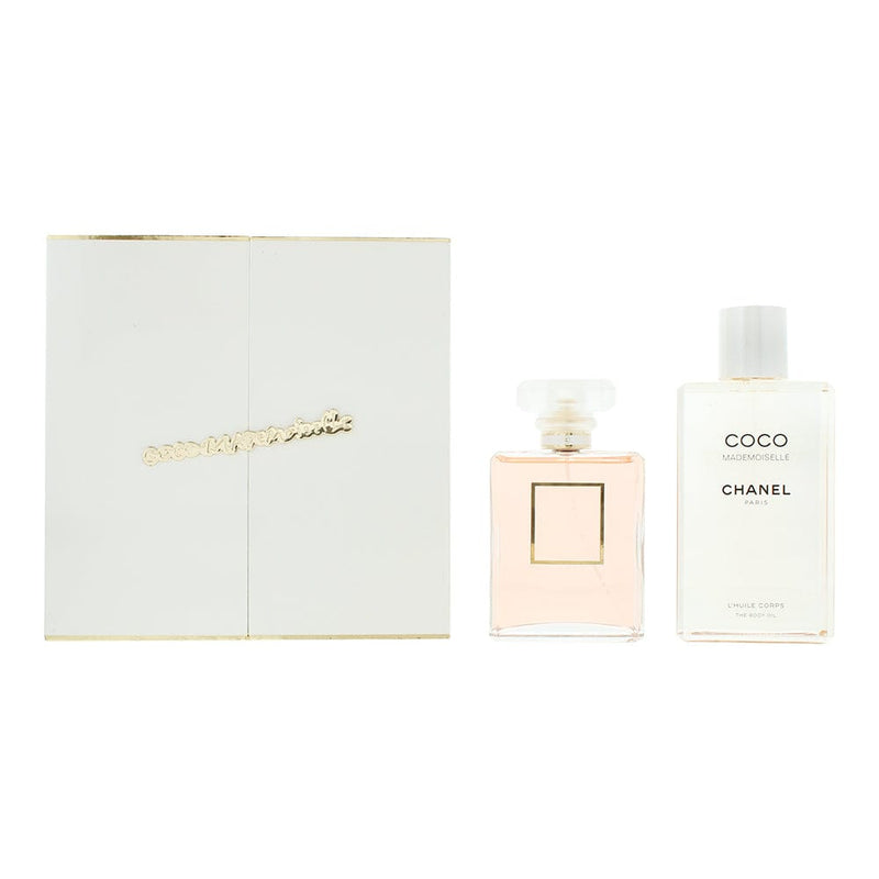 Chanel Mademoiselle Essentials 2 Piece Gift Set: Eau de Parfum 100ml - Body Oil 200ml - Welzo