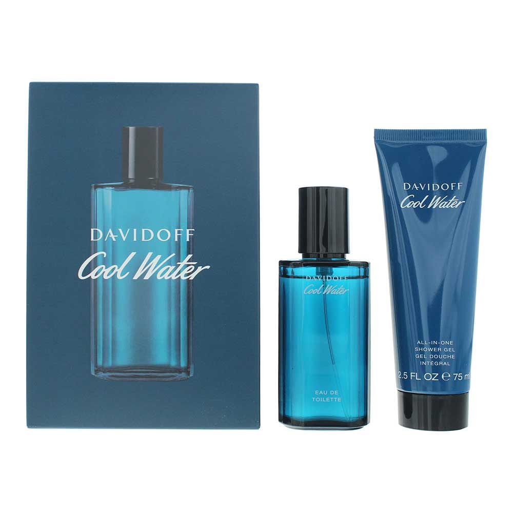 Davidoff Cool Water For Him 2 Piece Gift Set: Eau de Toilette 40ml - Shower Gel 75ml - Welzo