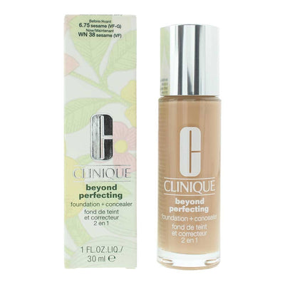 Clinique Beyond Perfecting WN 38 Sesame Foundation + Concealer 30ml - Welzo