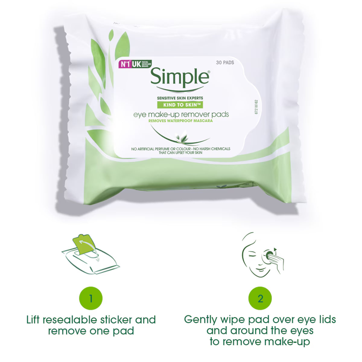 Simple Kind to Eyes Eye Make up Remover Pads Pack of 30