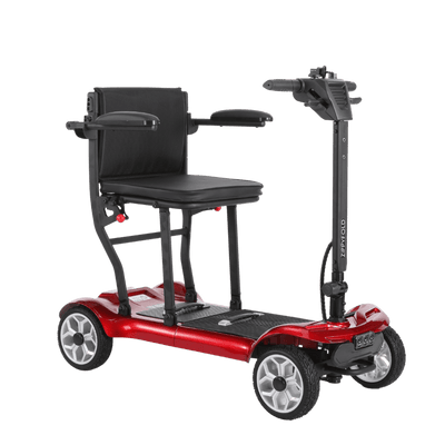 Scooter de movilidad plegable liviano de Welzo - Scooter de 4 ruedas, scooter eléctrico portátil para batería de litio para adultos, rango de 20 km
