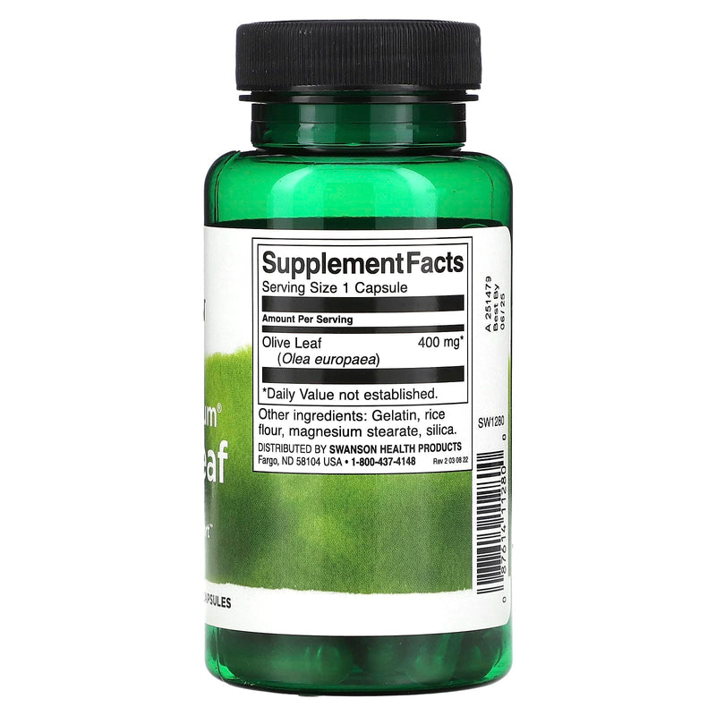 Swanson Full Spectrum Olive Leaf, 400mg - 60 caps