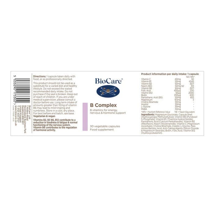 B Complex Capsules - BioCare