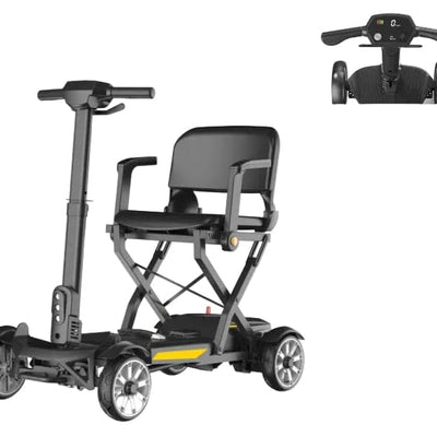 Welzo OneTouch Folding Mobility Scooter – Ελαφρύ ηλεκτρικό σκούτερ ταξιδιού 4 τροχών