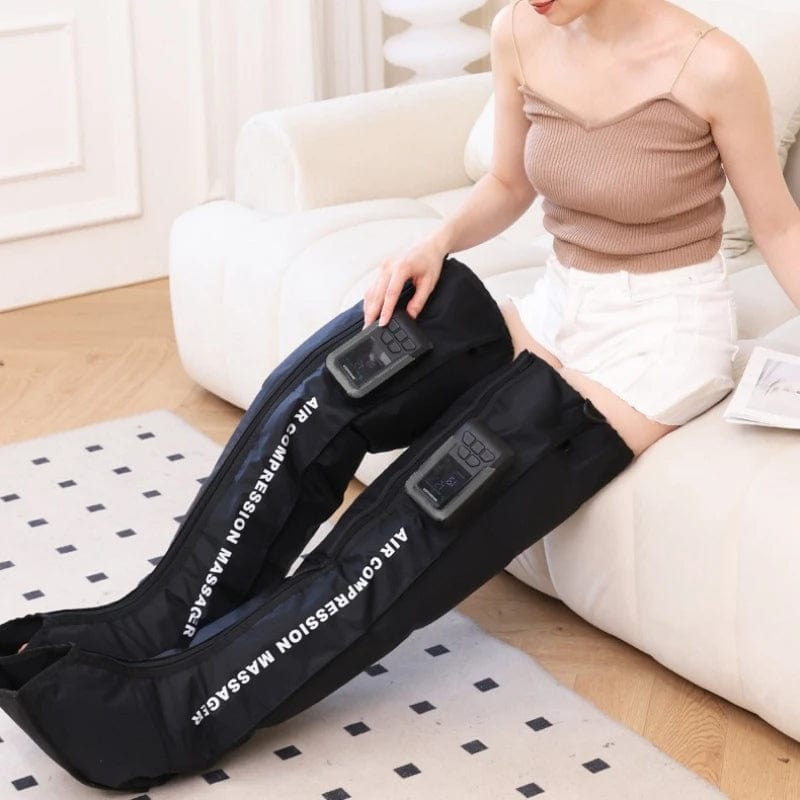 Pressotherapy Air Compression Leg Massager-Μπότες ανάκτησης 8-Chamber για λεμφική αποστράγγιση και χαλάρωση μυών