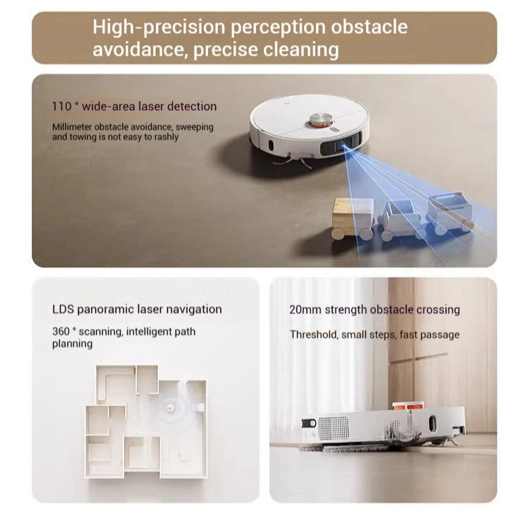 Nexa Pro Autoldea Authecleing Robot Vacuum & Mop, Traños giratorios duales, secado en aire caliente, esterilización UV, mapeo SUD