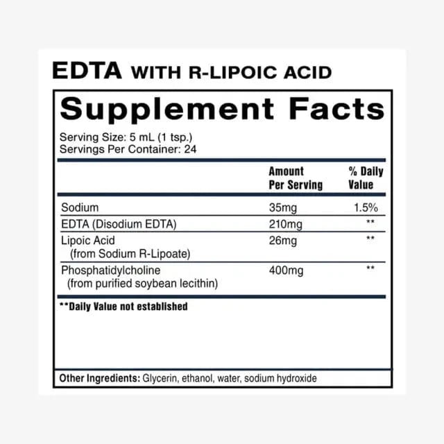 Liposomal EDTA with R-Lipoic Acid (4oz) - QuickSilver