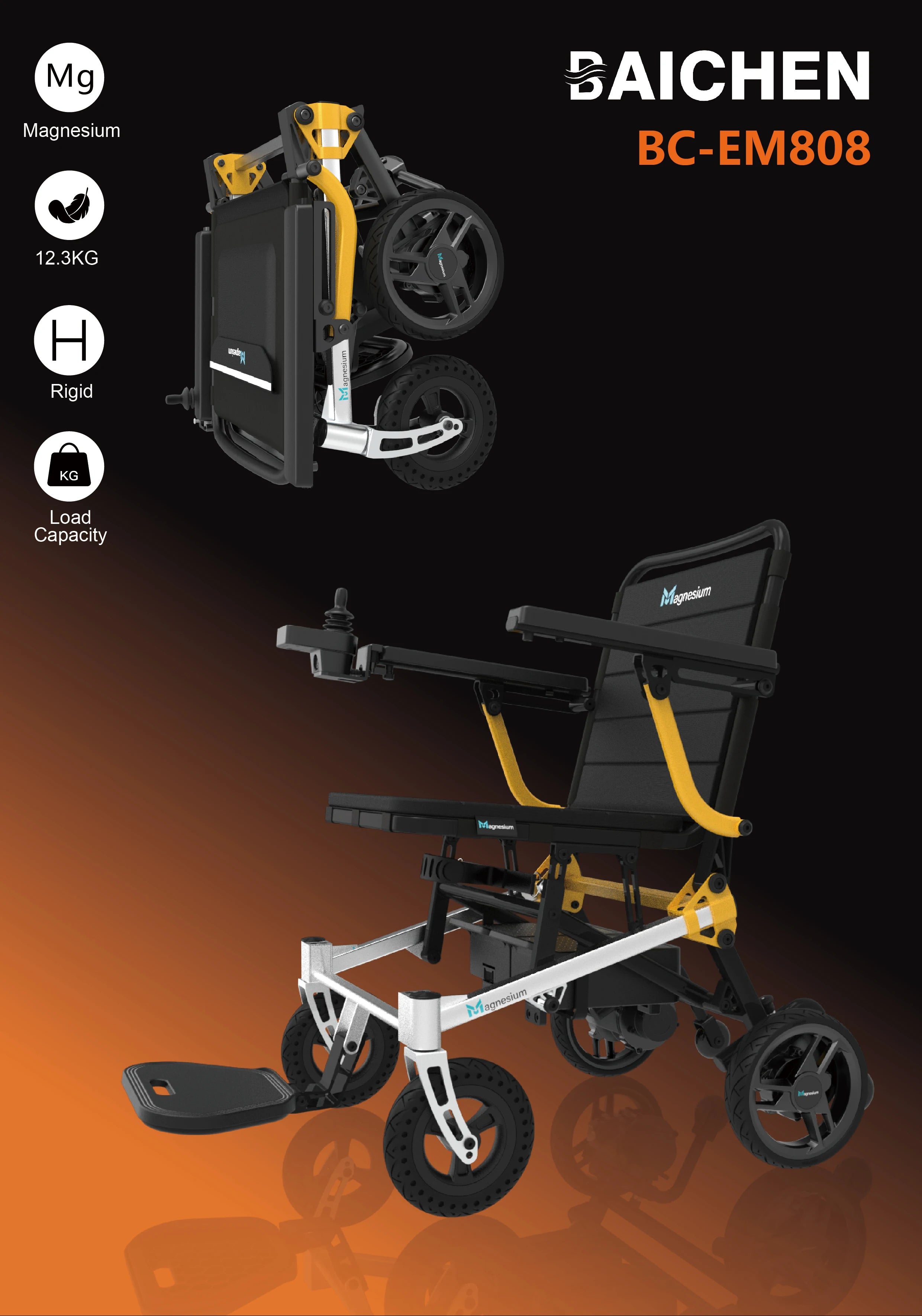 MagnesiumAir Lightweight Folding Mobility Electric Scooter (12 KG)