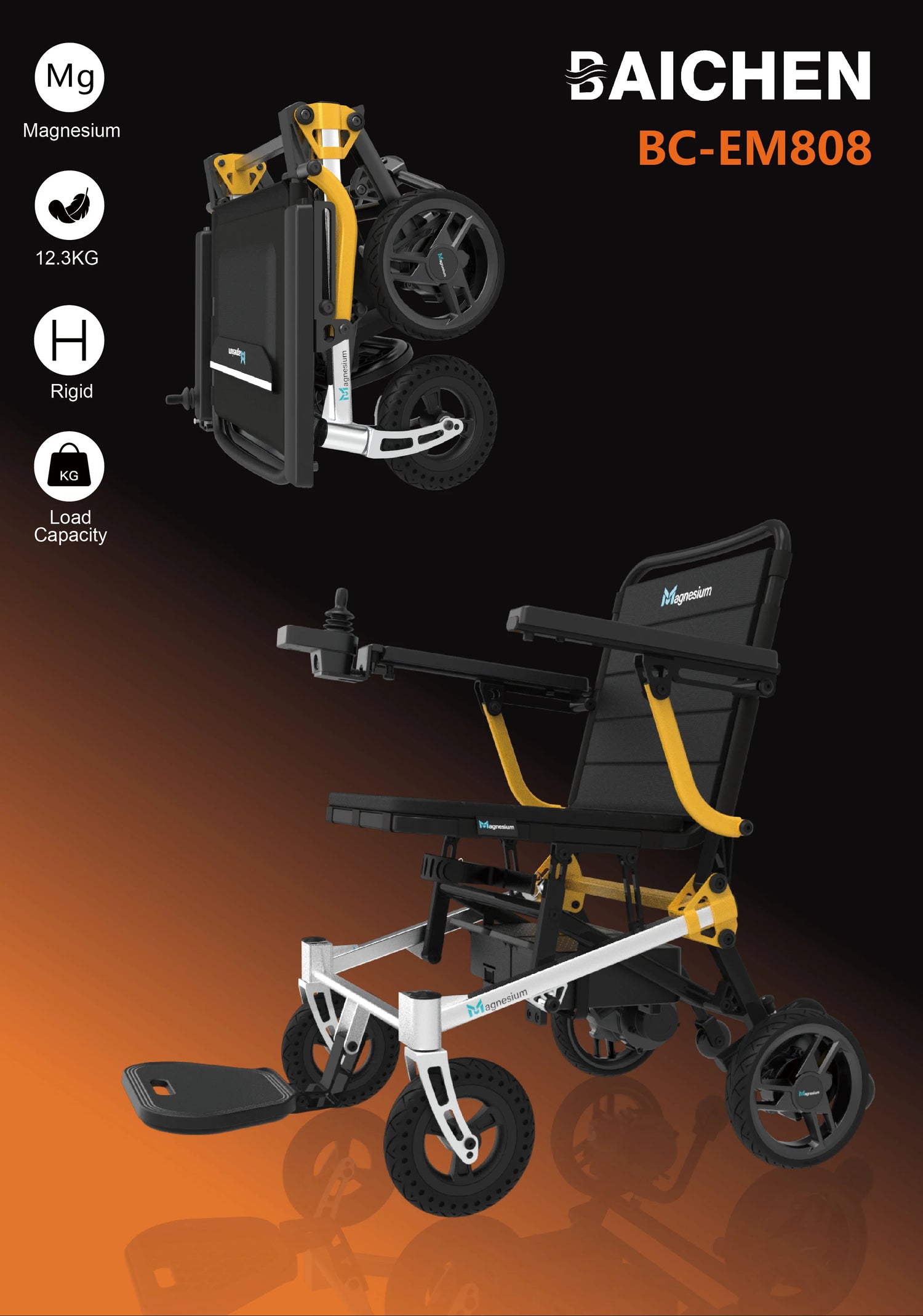 MagnesiumAir Lightweight Folding Mobility Electric Scooter (12 KG)