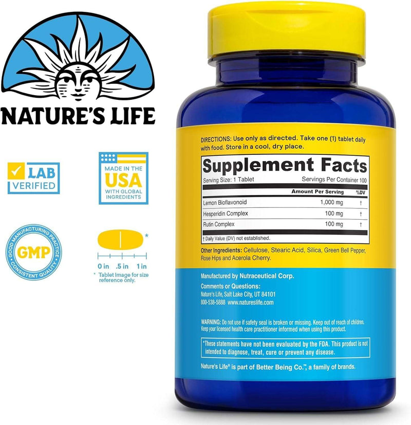 Bioflavonoïden 1000 mg, 100 tabletten - leven van de natuur